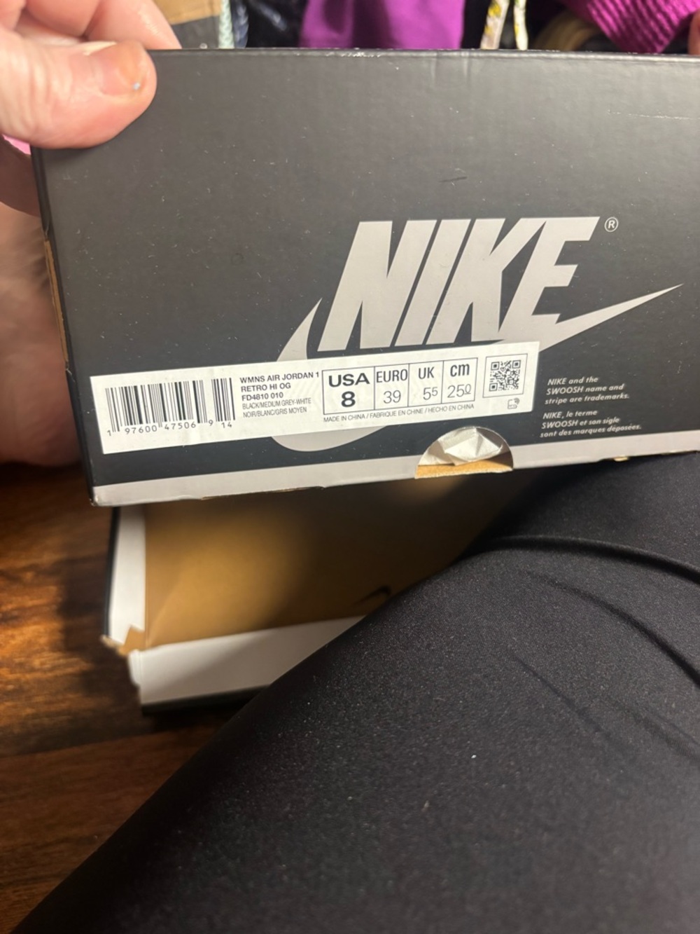Jordan Women's Black and Silver Athletic Shoes - Picture 3 of 4